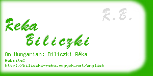 reka biliczki business card