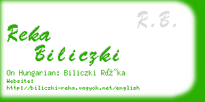 reka biliczki business card